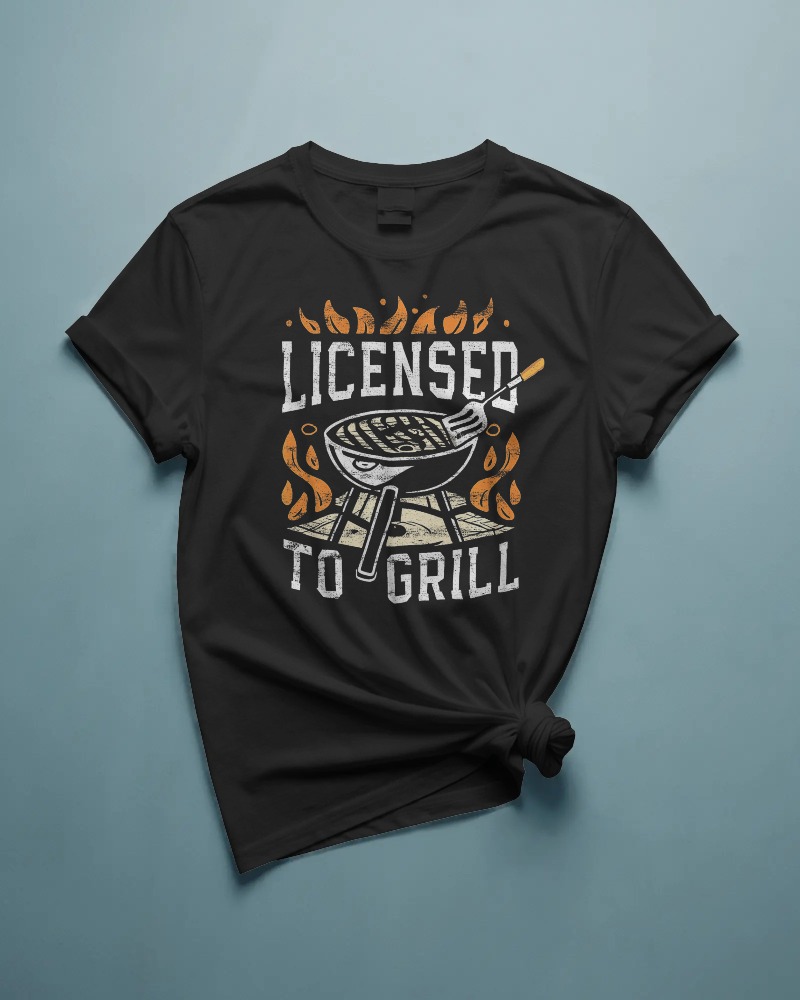 Licensed to Grill | BBQ Cooking Shirt - Image 2